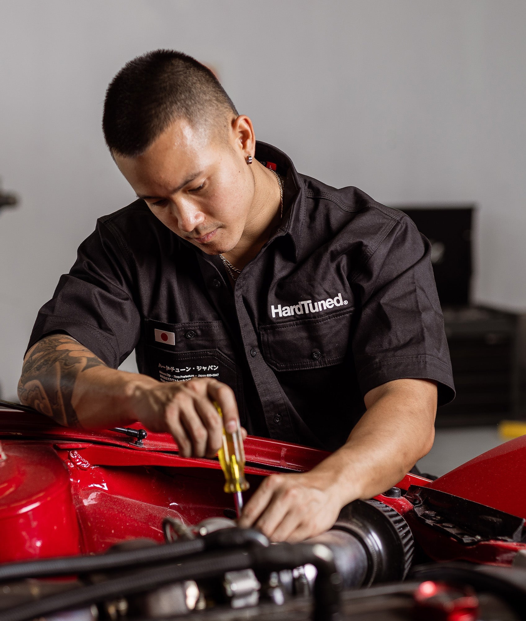 Hardtuned Short Sleeve Work Shirt - Black - Hardtuned