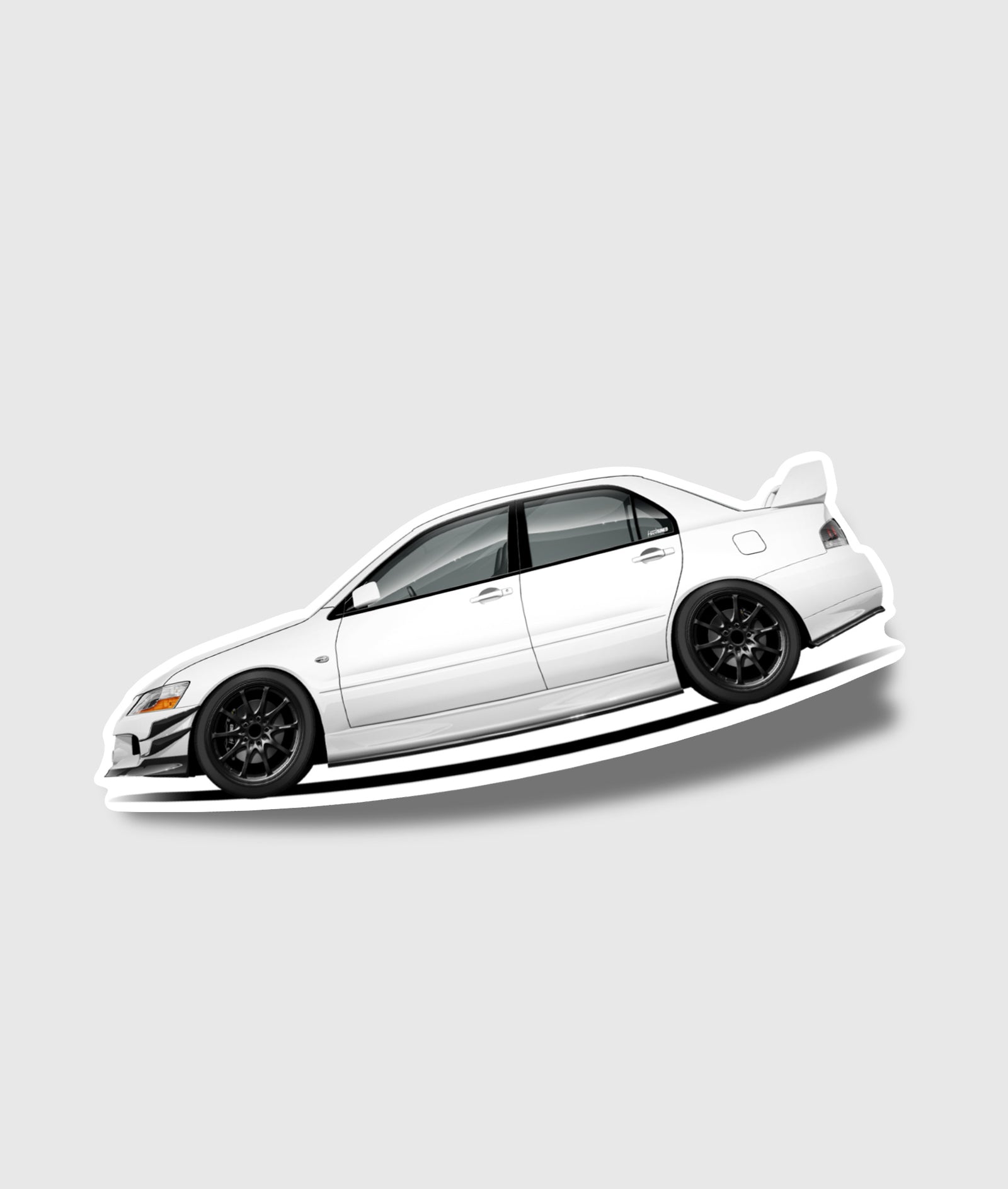 Mitsubishi EVO9 Sticker - White