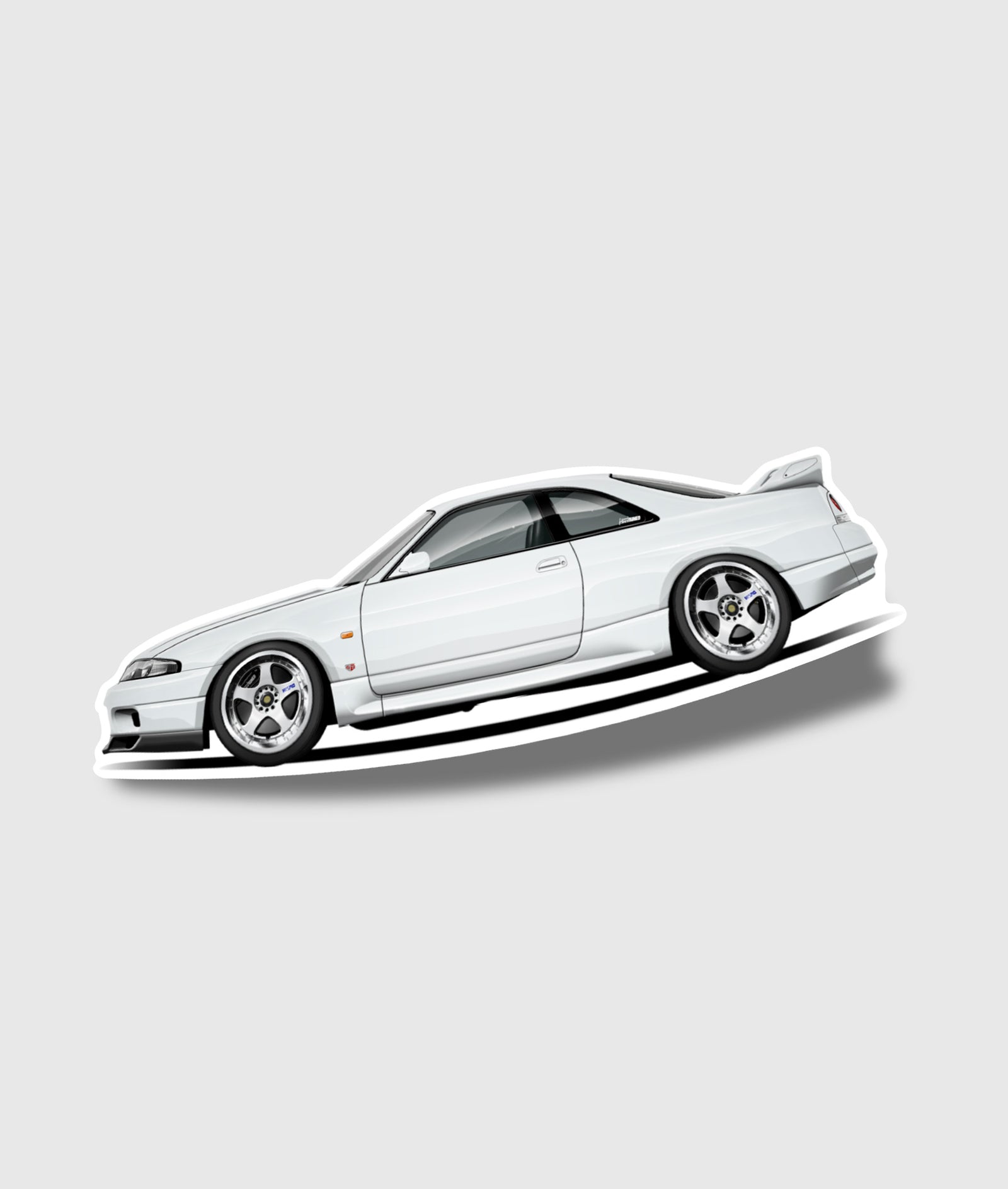 Nissan R33 Skyline Sticker - White