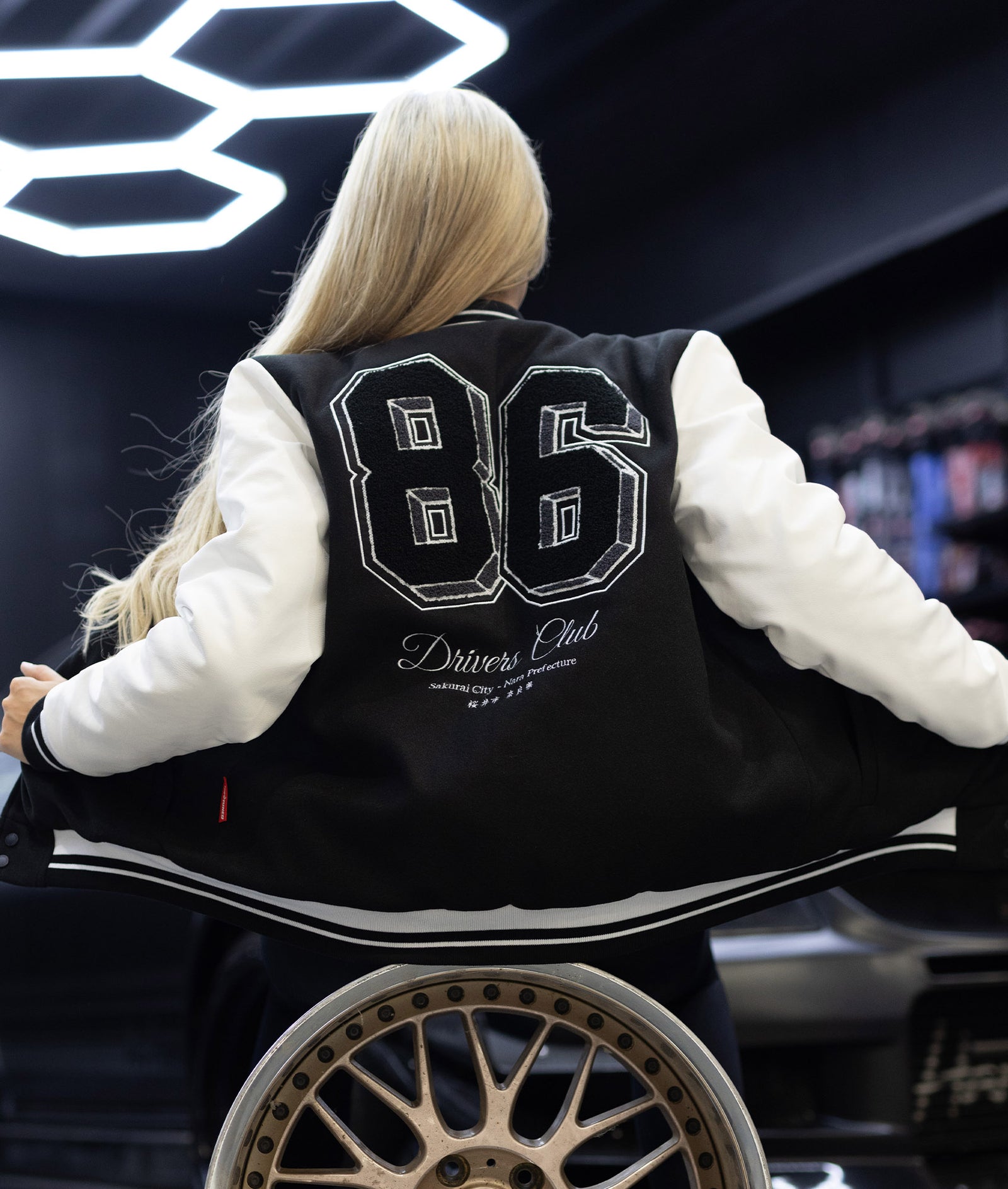 Womens AE86 Drivers Club Varsity Jacket