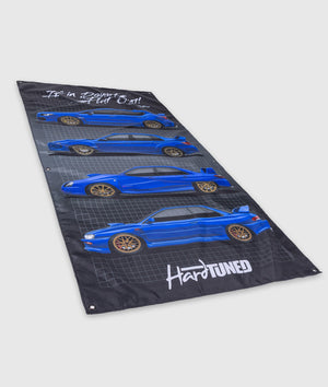 Subaru WRX Generations Garage Flag - Hardtuned