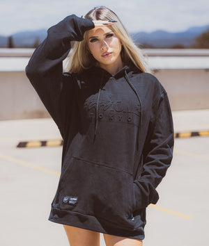 Hardtuned Embossed P1 Fleece Hoodie - Black - Hardtuned