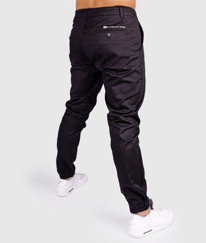 HardTuned Grid Cuffed Chinos - Black - Hardtuned