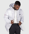 Mens Shuto White Puffer Jacket - Hardtuned