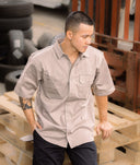 Short Sleeve Work Shirt - Tan - Hardtuned