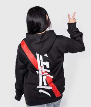 Women's Katakana Hoodie - Black - Hardtuned